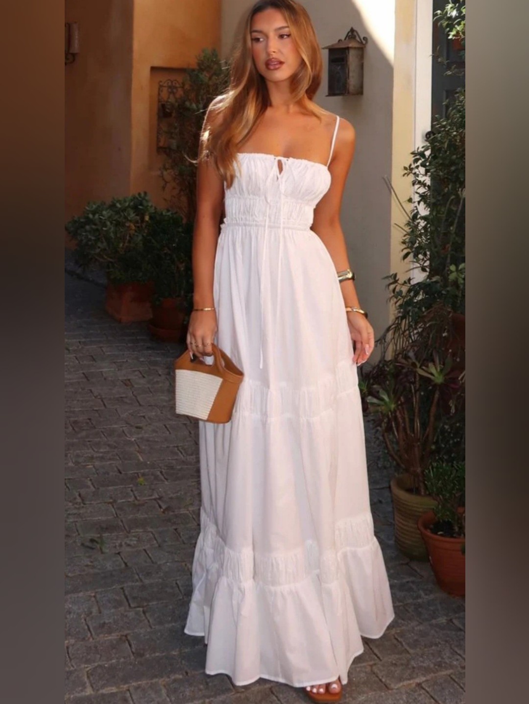 Nwt White Fox Rumour Has It Maxi Dress White Size M